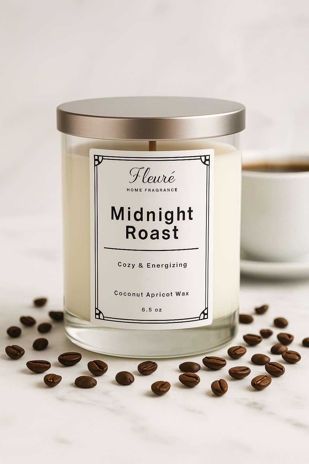 Midnight Roast Candle – Coffee Scented Luxury Candle | Fleuré