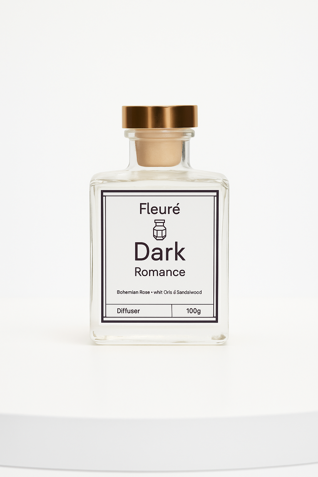 Dark Romance Diffuser – Elegant Transparent Bottle Edition | Fleuré