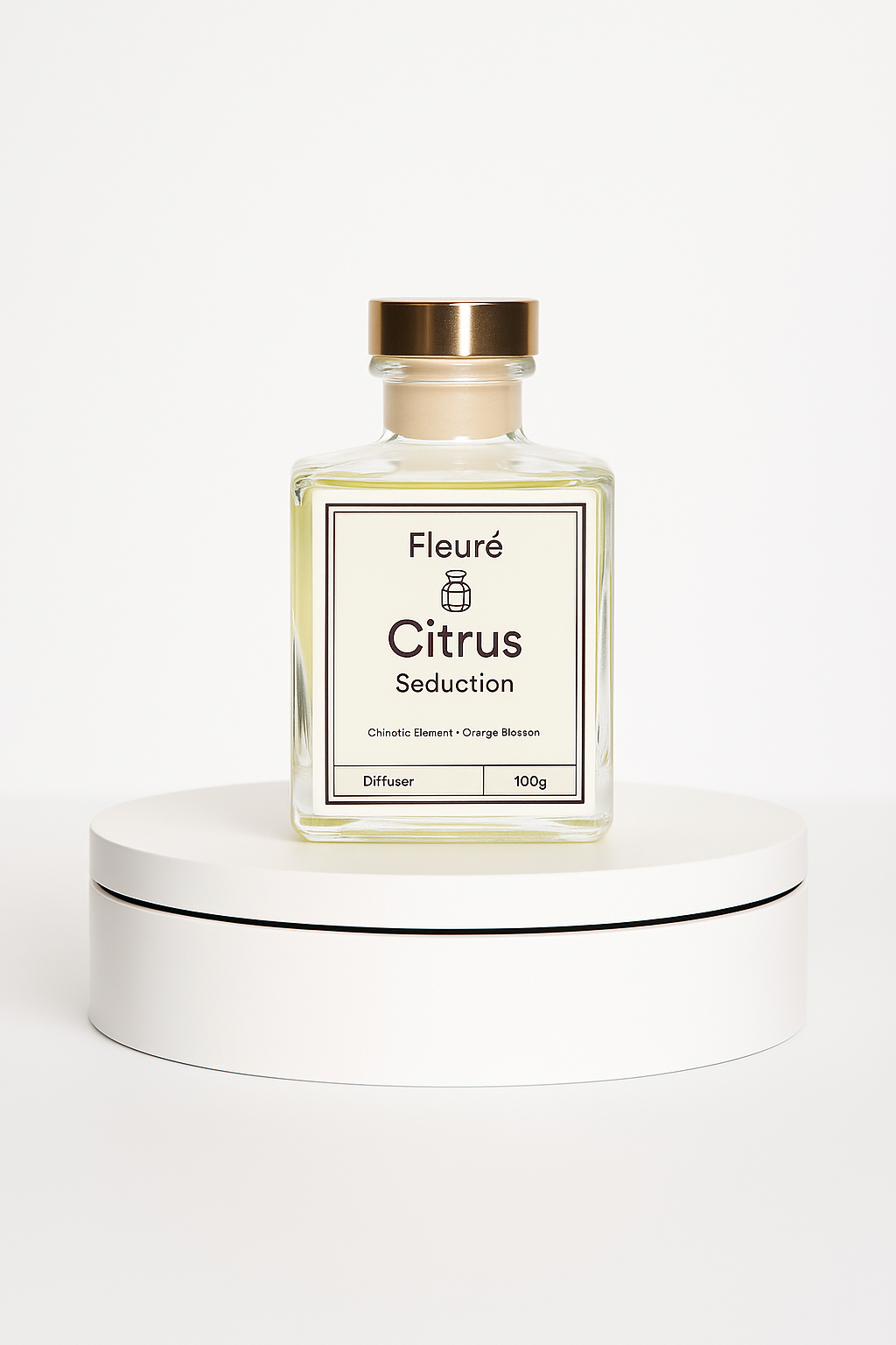 Citrus Seduction Diffuser – Vibrant Transparent Bottle Edition | Fleuré