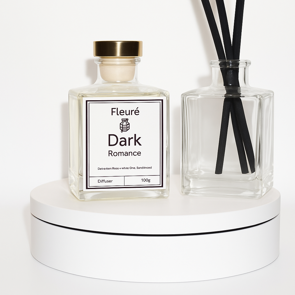 Dark Romance Diffuser – Elegant Transparent Bottle Edition | Fleuré